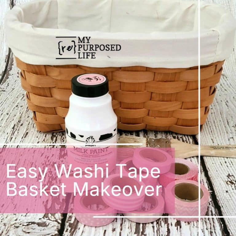 easy basket makeover with washi tape