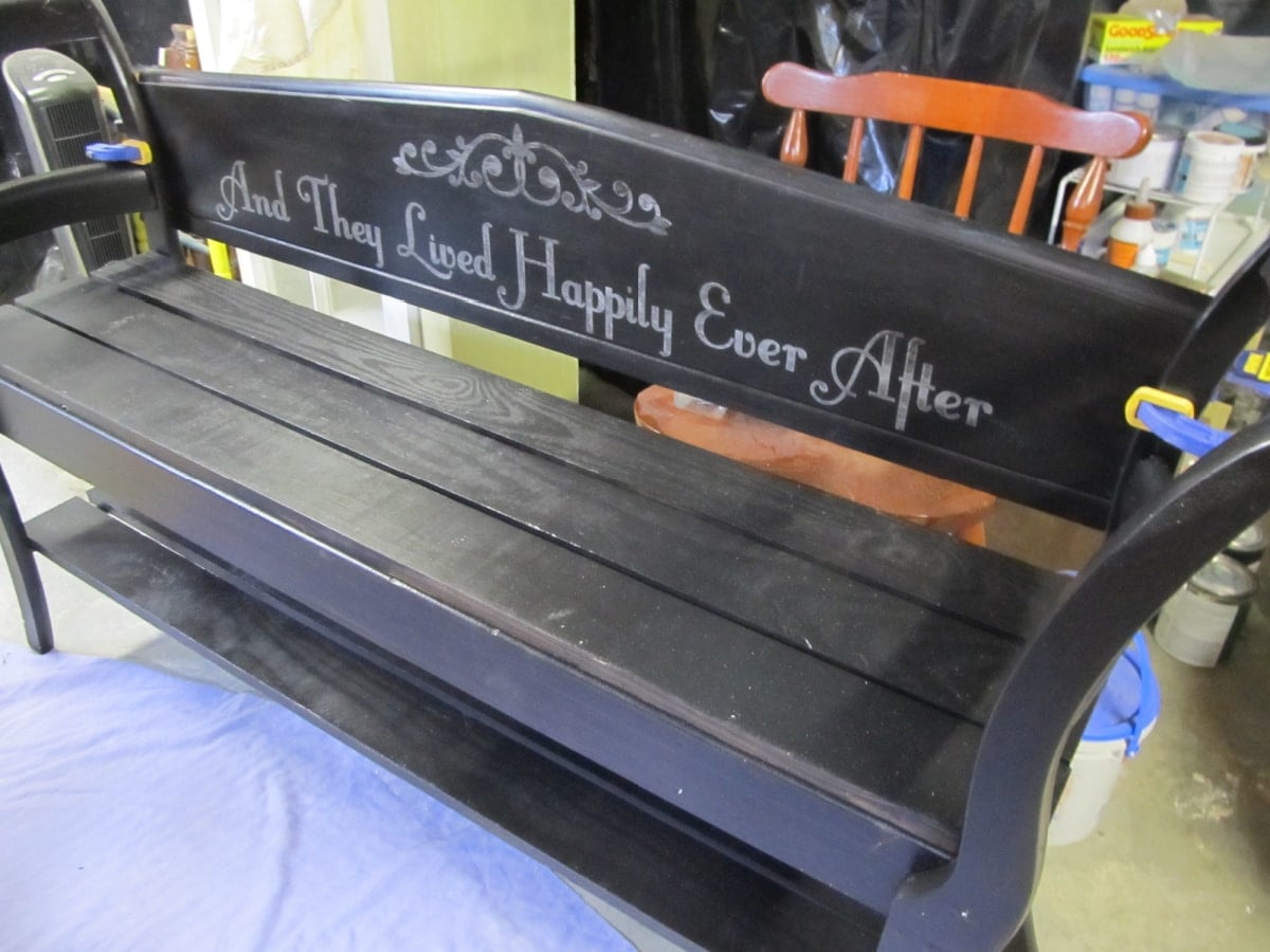 headboard as the back of the double chair bench