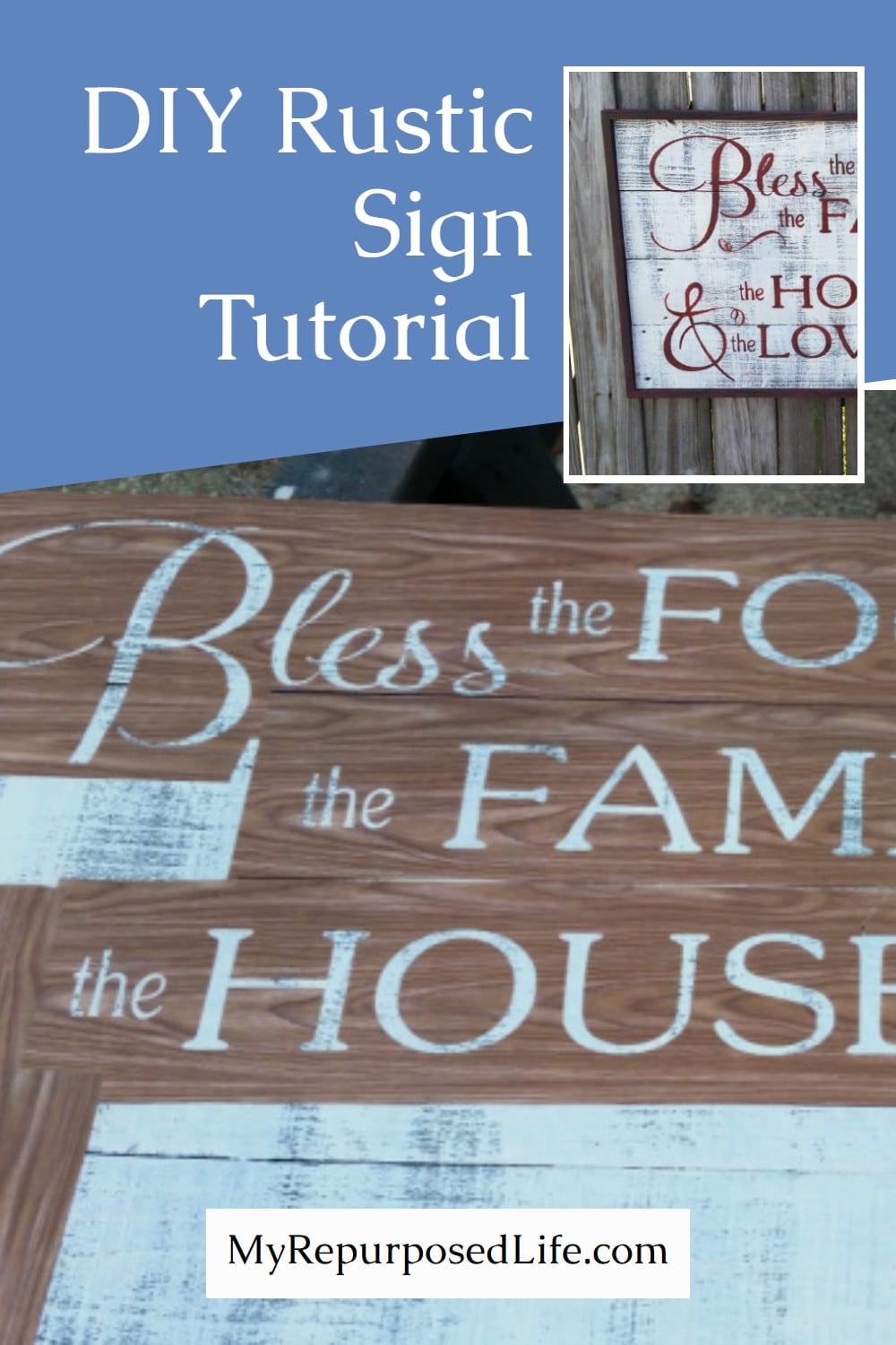 how to DIY rustic sign