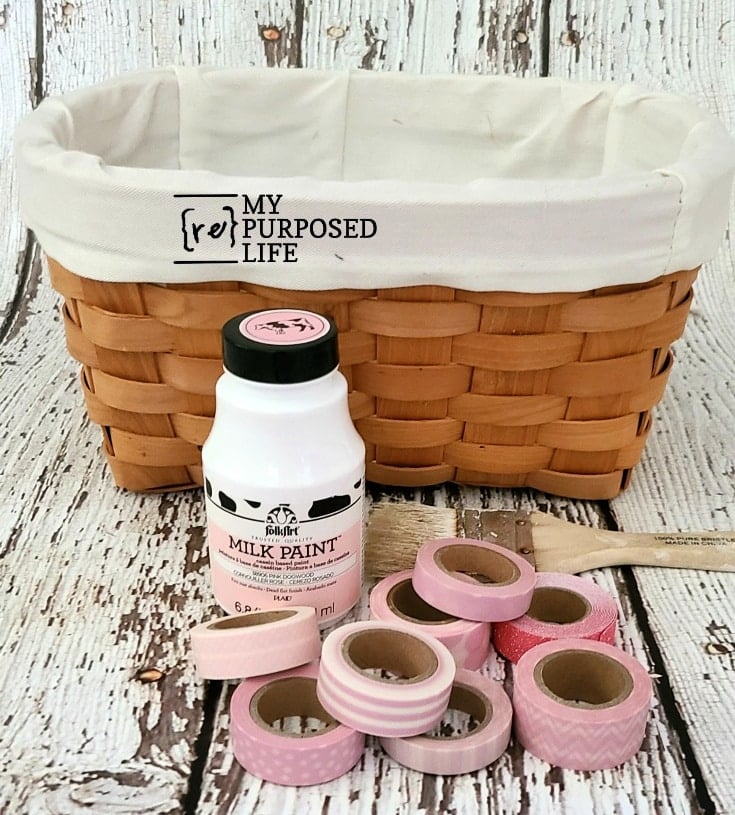 materials for cute washi tape basket