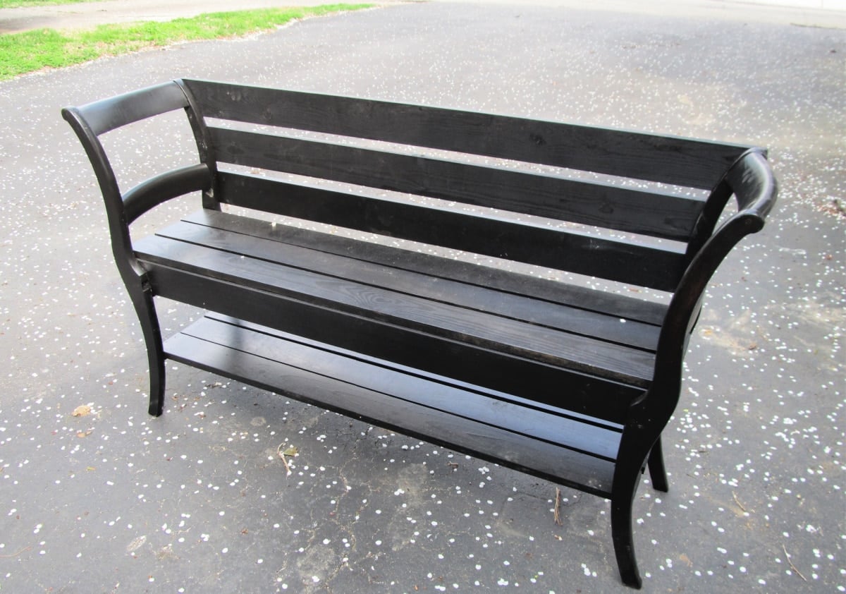 new look to a double chair bench