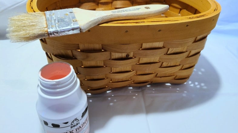 paint wicker basket pink