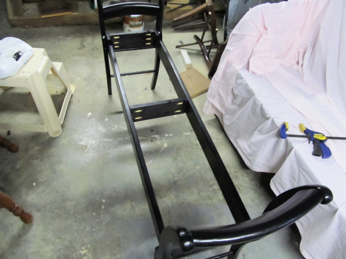 painted double chair base