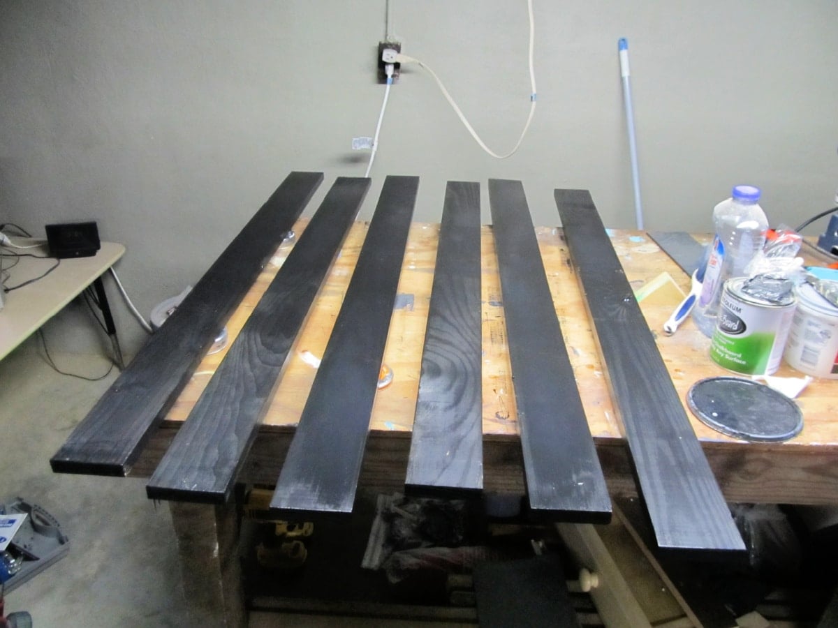 painting seat boards black