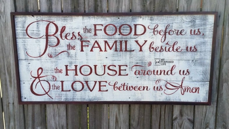rustic bless the food sign 2 MyRepurposedLife.com