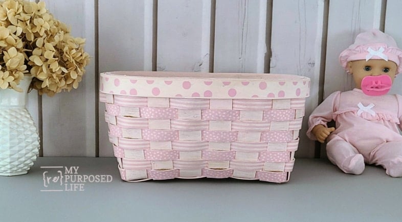 thrift store basket makeover with washi tape MyRepurposedLife