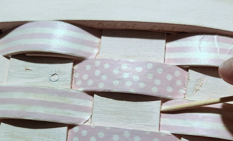 tuck in washi tape with a toothpick