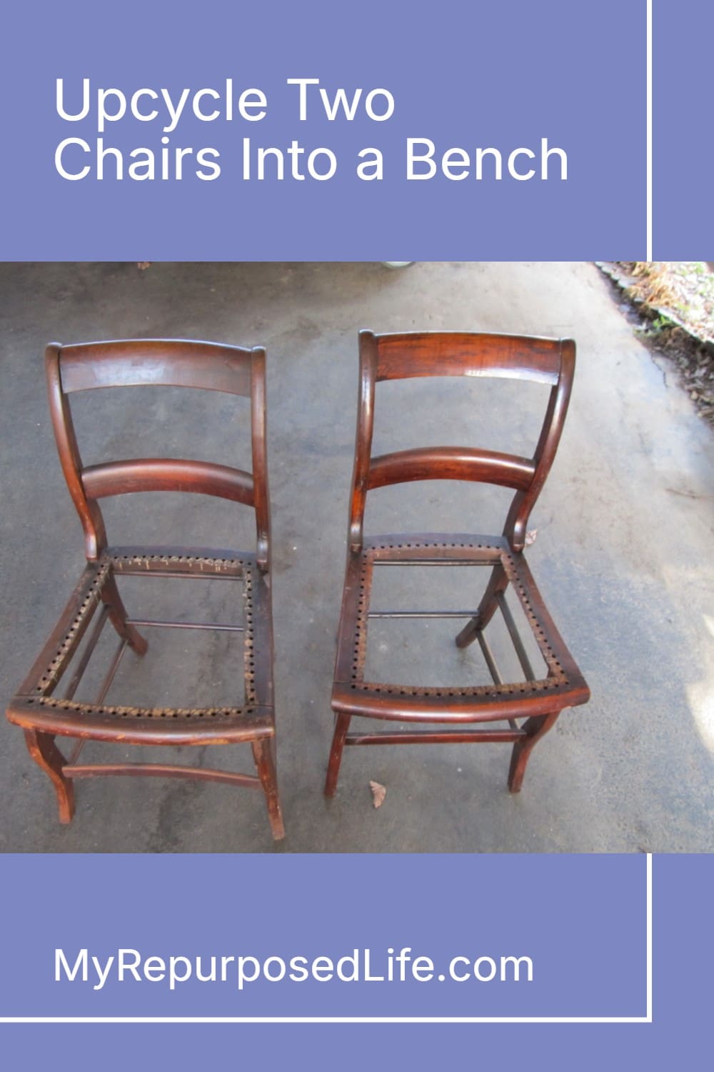 How to NOT Make a Double Chair Bench Seriously, the double chair bench turned out okay in the end, but it was touch and go for awhile. Tips on using two old chairs, and new lumber to make an awesome new bench! #MyRepurposedLife #repurposed #chairs #bench #diy #project via @repurposedlife