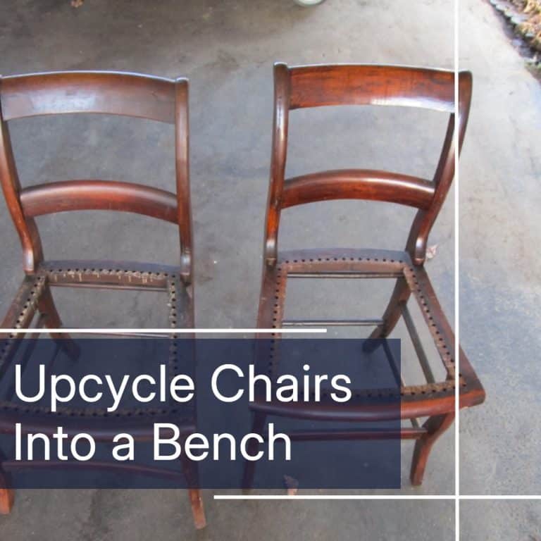 upcycle two chairs into a bench
