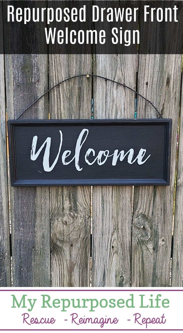 This tutorial will show you how to dismantle a vintage drawer in order to make a drawer front sign. Tips on painting, and making a wire hanger. Easy project to do in an afternoon. #MyRepurposedLife #repurposed #drawer #diy #sign via @repurposedlife