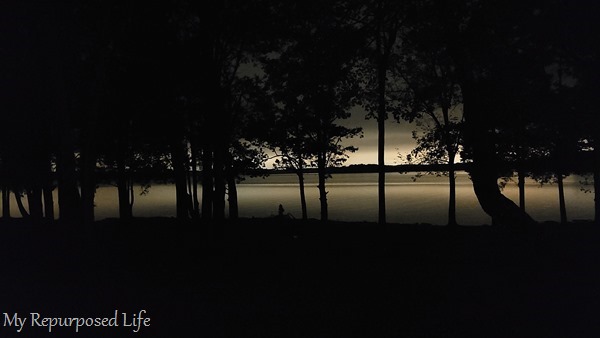 lake view at night