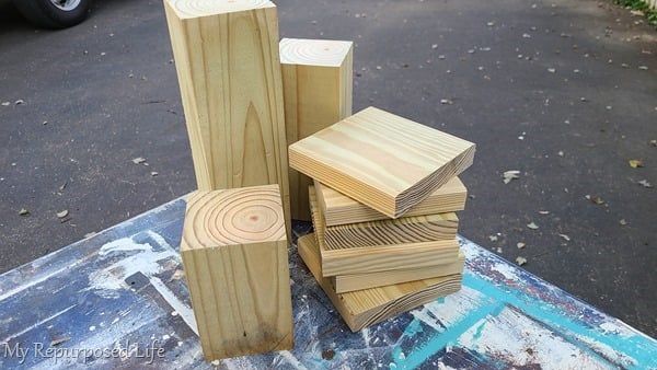 materials for easy 4x4 pedestals