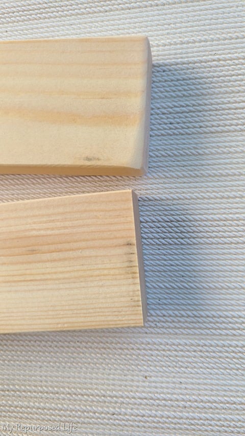 sand edge of lumber smooth