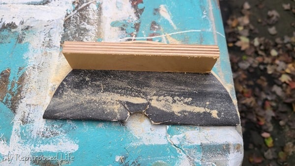 sanding small pieces of wood