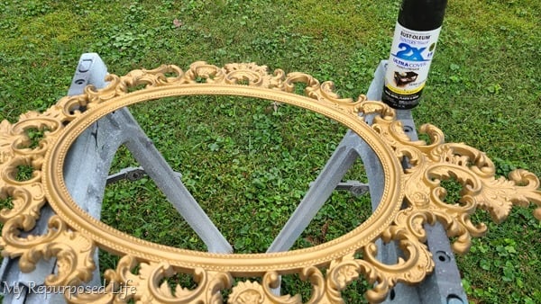 spray paint baroque frame