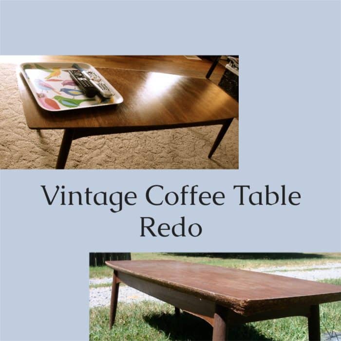 Vintage Coffee Table Makeover | How to replace a damaged table top