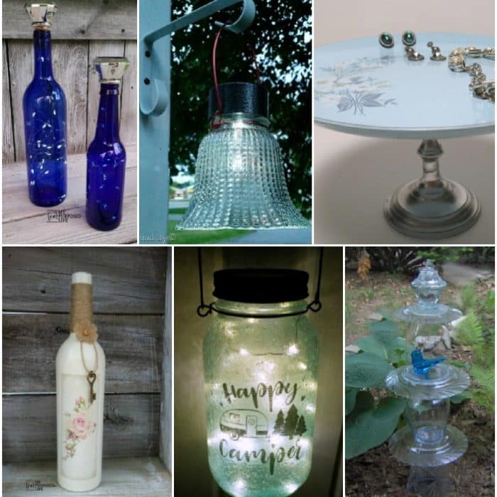 Repurposed Glass Ideas | Plates Jars Bottles
