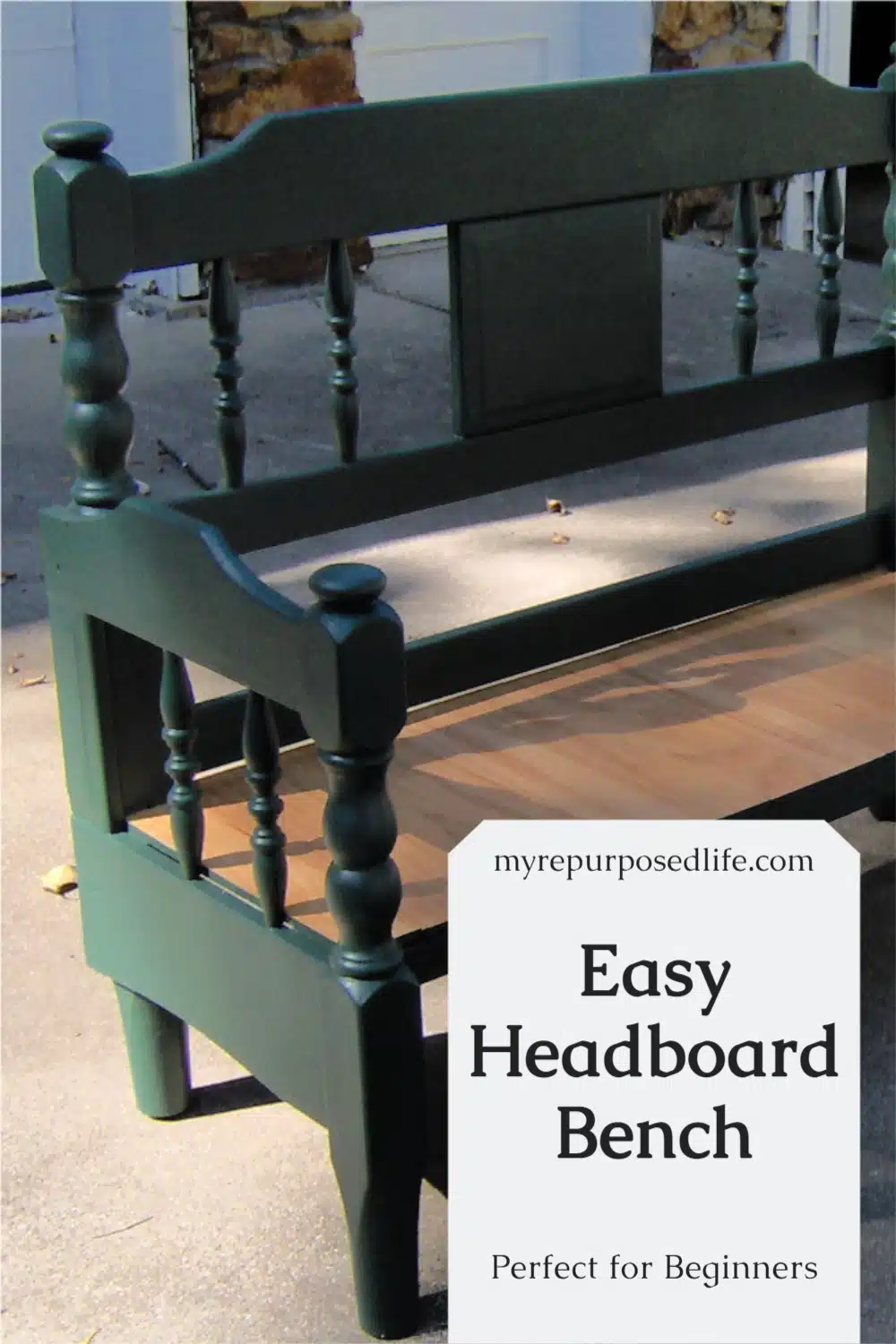 If you have been wanting to make a headboard bench, but have been intimidated by the process, this might be just what you've been looking for! No special tools needed. Only a saw and a drill. #MyRepurposedLife #repurposed #headboard #bench #diy #easy via @repurposedlife