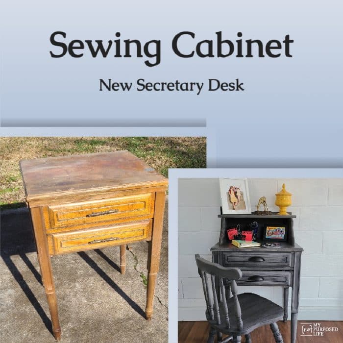 Secretary Desk | Repurposed Sewing Cabinet