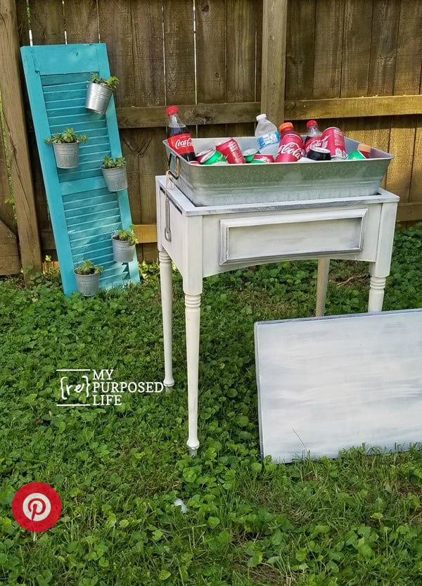 Drink Station from Sewing Cabinet