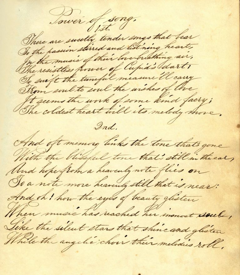 power of song ephemera