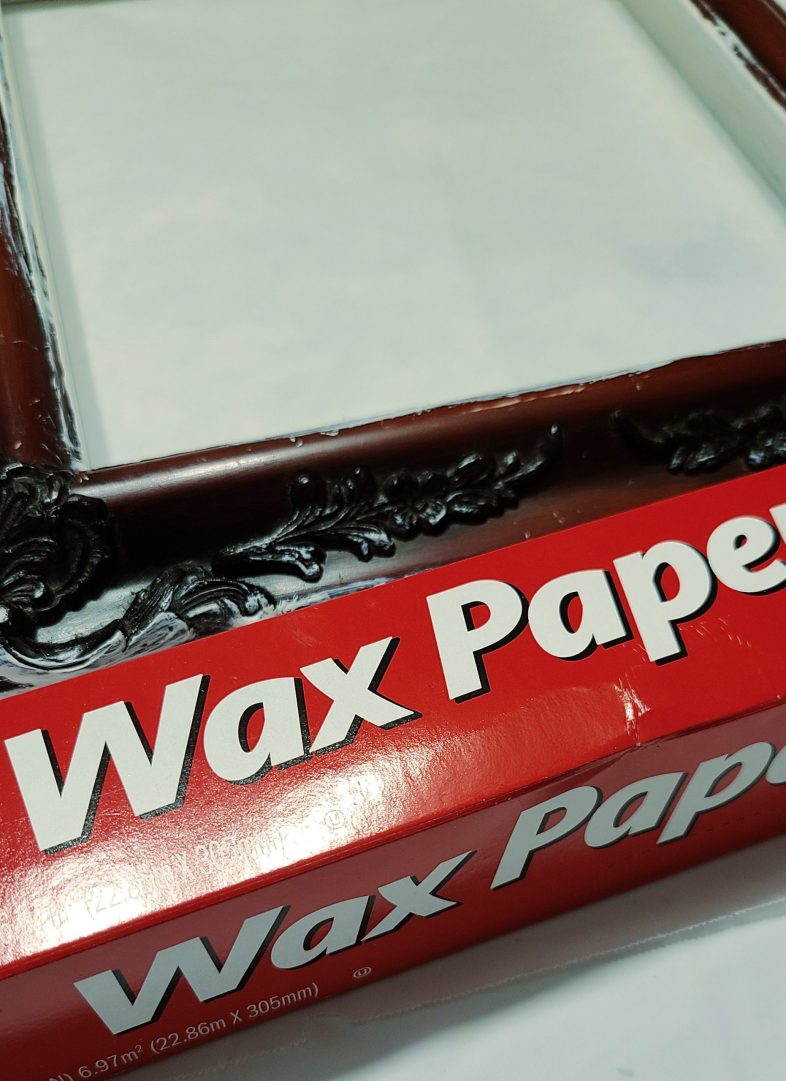 using wax paper while painting small projects