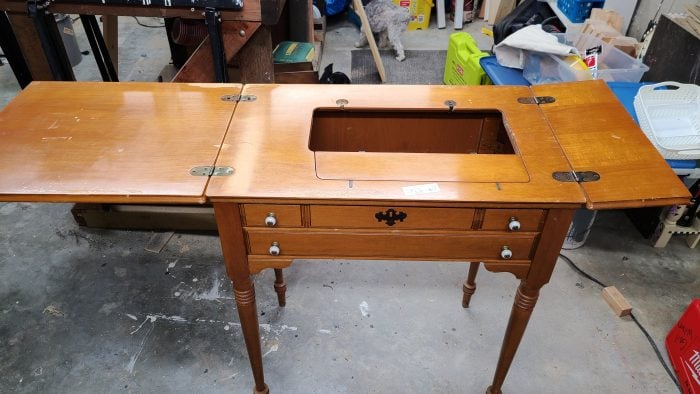 vintage sewing cabinet