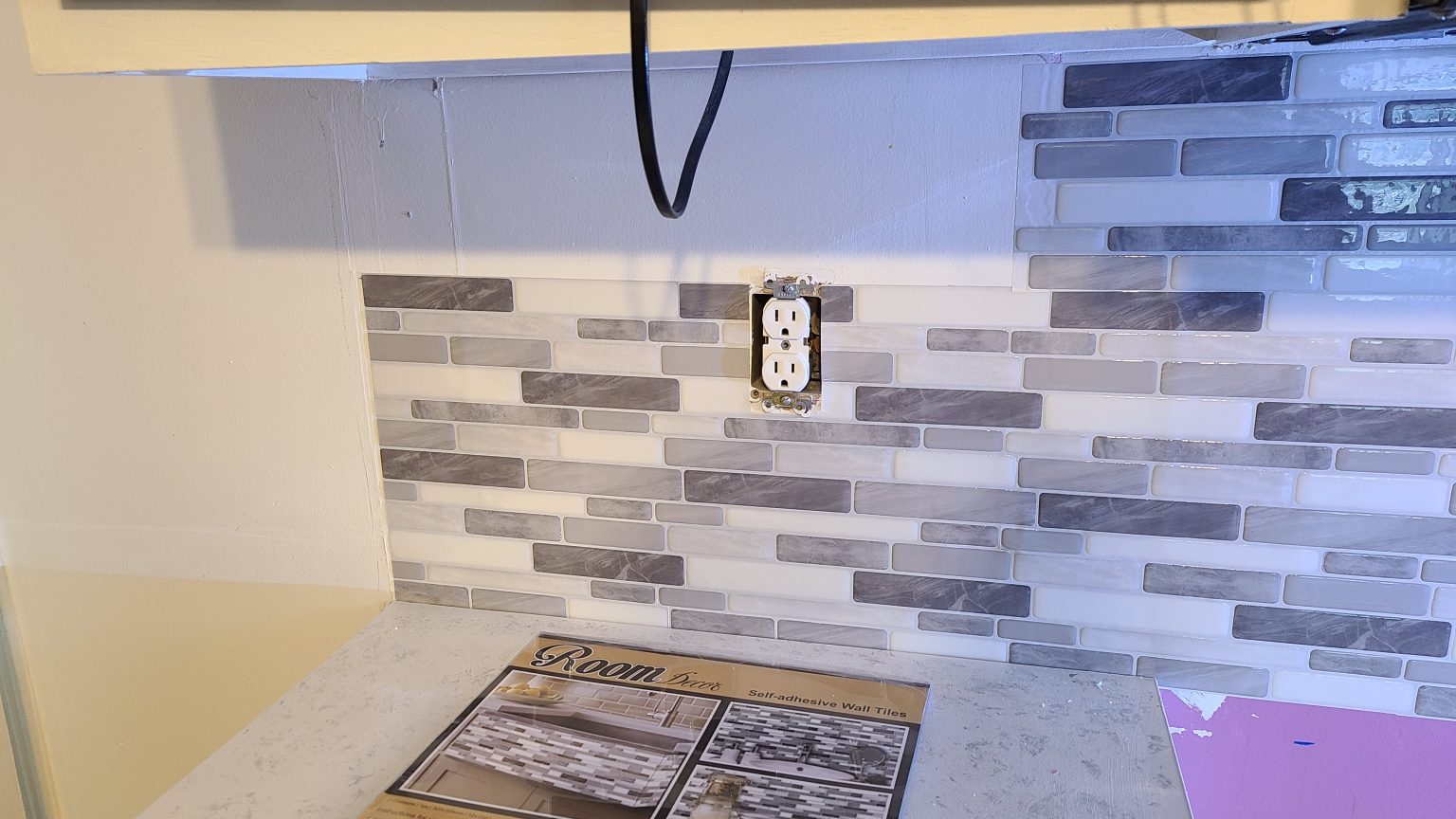 How To Peel and Stick Backsplash My Repurposed Life®