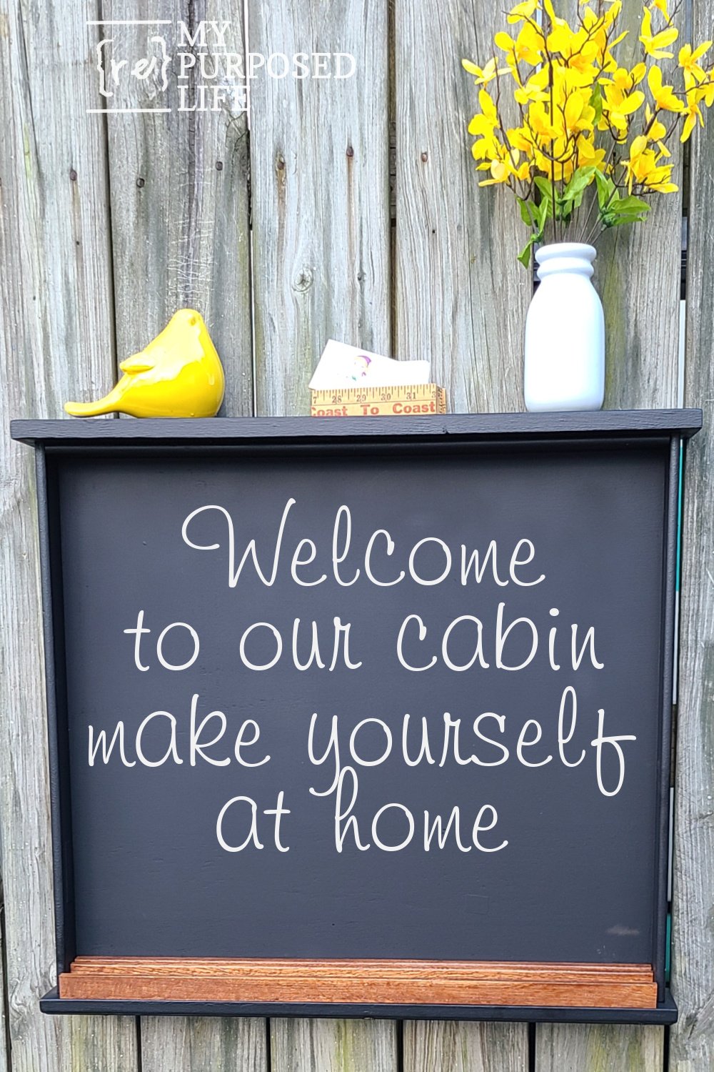 Step by step directions and tips on making a desk drawer chalkboard. This is a perfect weekend project to make for your home or vacation home. #MyRepurposedLife #repurposed #furniture #desk #drawer #chalkboard #easy #diy via @repurposedlife