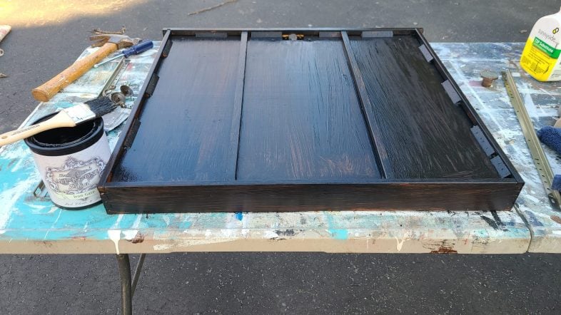 paint desk drawer chalkboard black