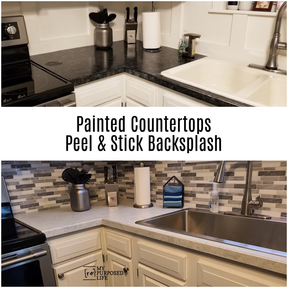How To: Peel and Stick Backsplash - My Repurposed Life®
