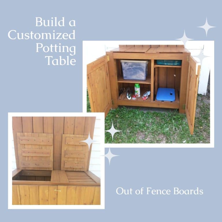 DIY potting table bench