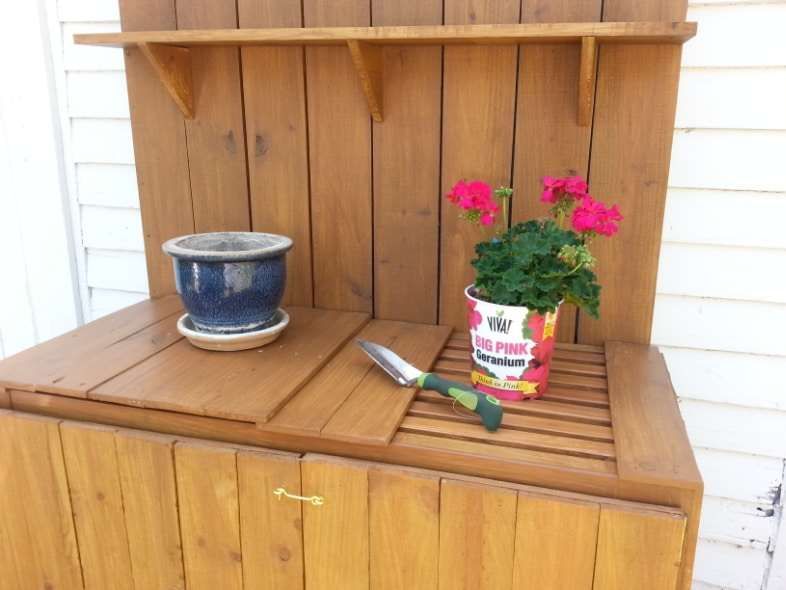 potting flowers diy potting table bench