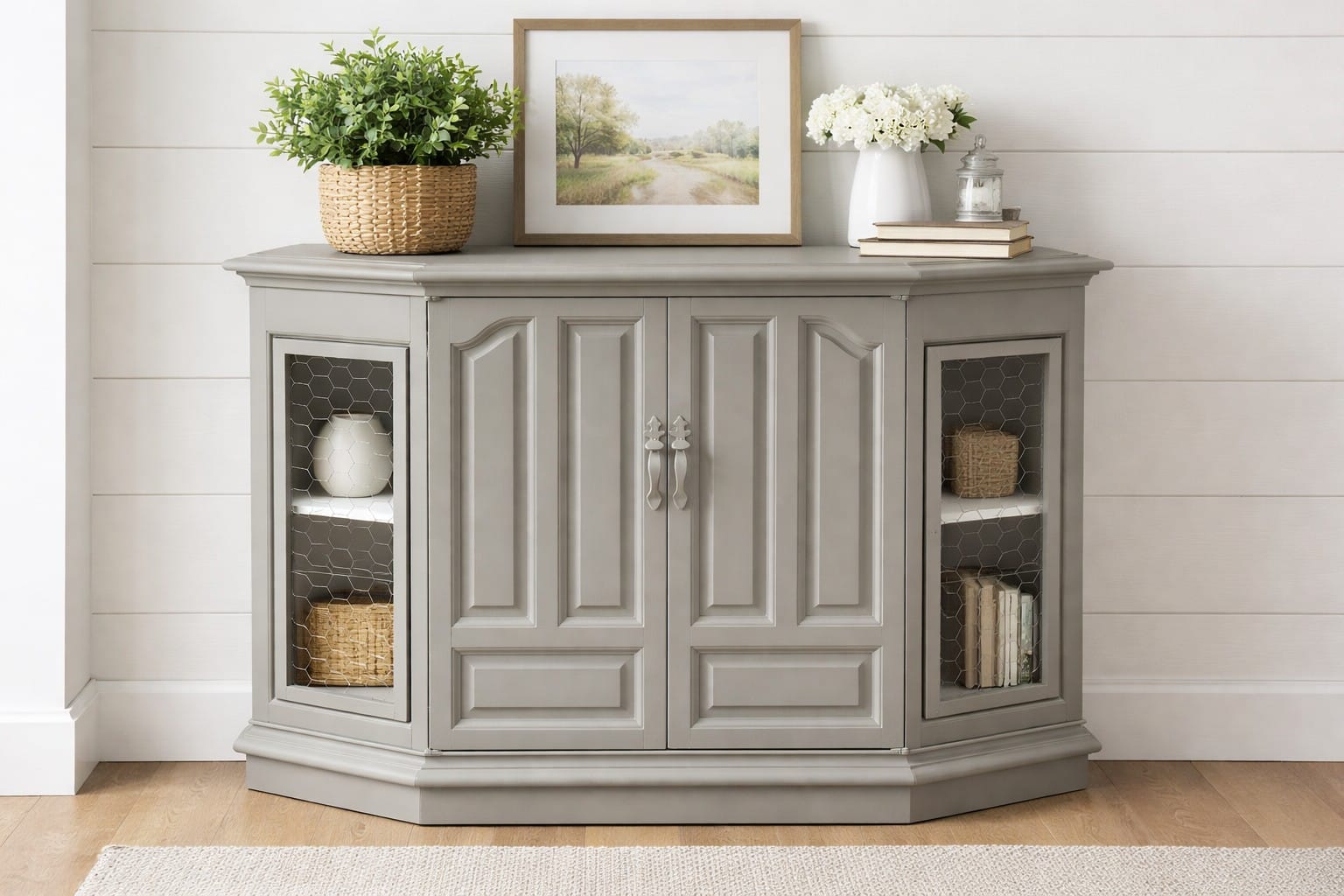 Cheap Plastic Cabinet Makeover