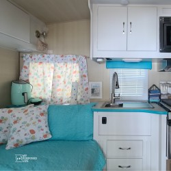 painted camper cabinets