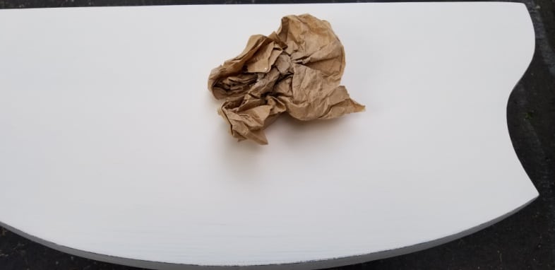 burnish chalk paint with brown craft paper