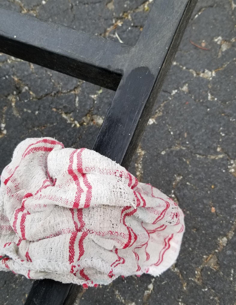 clean table project prior to painting