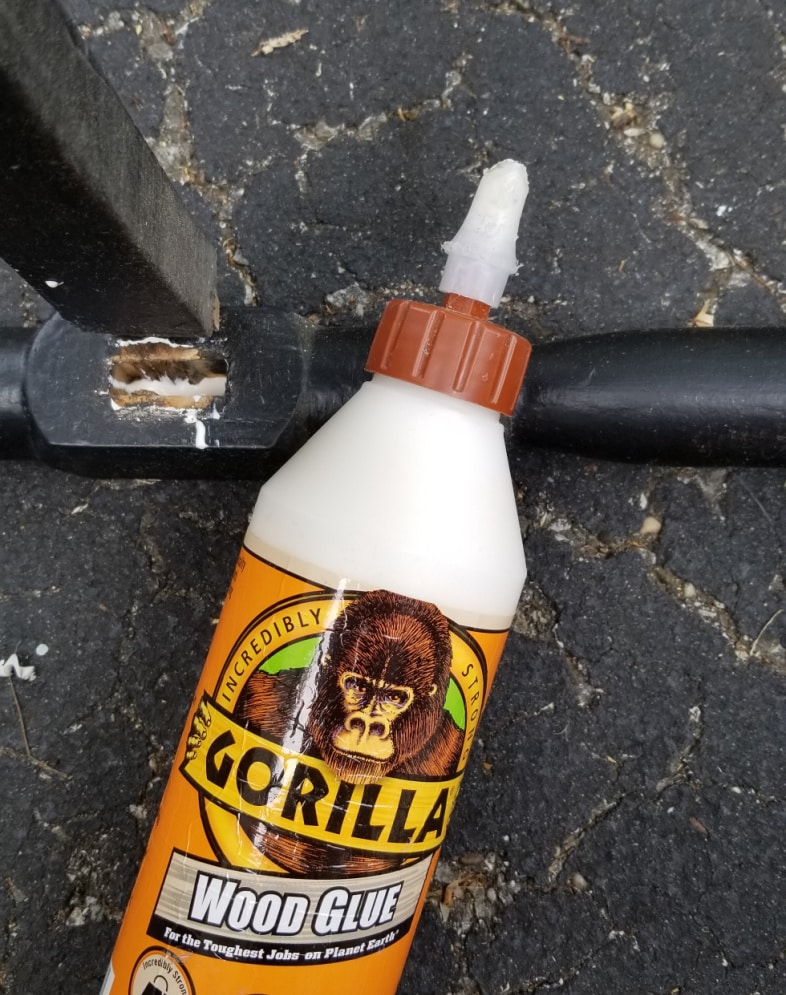 gorilla wood glue fixes upcycled side table leg