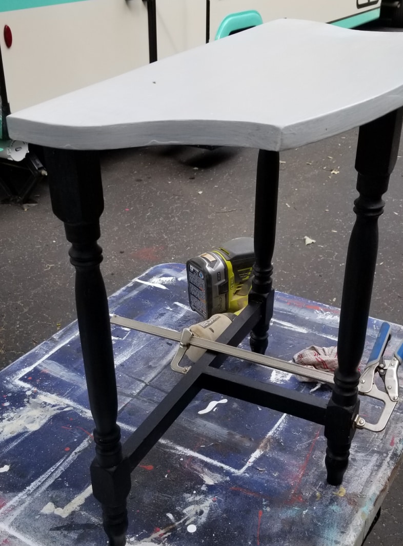 vintage table upcycle