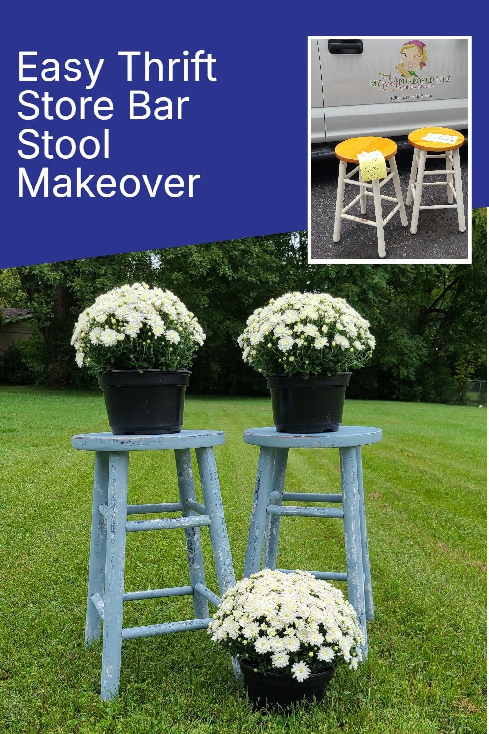 easy thrift store bar stool makeover