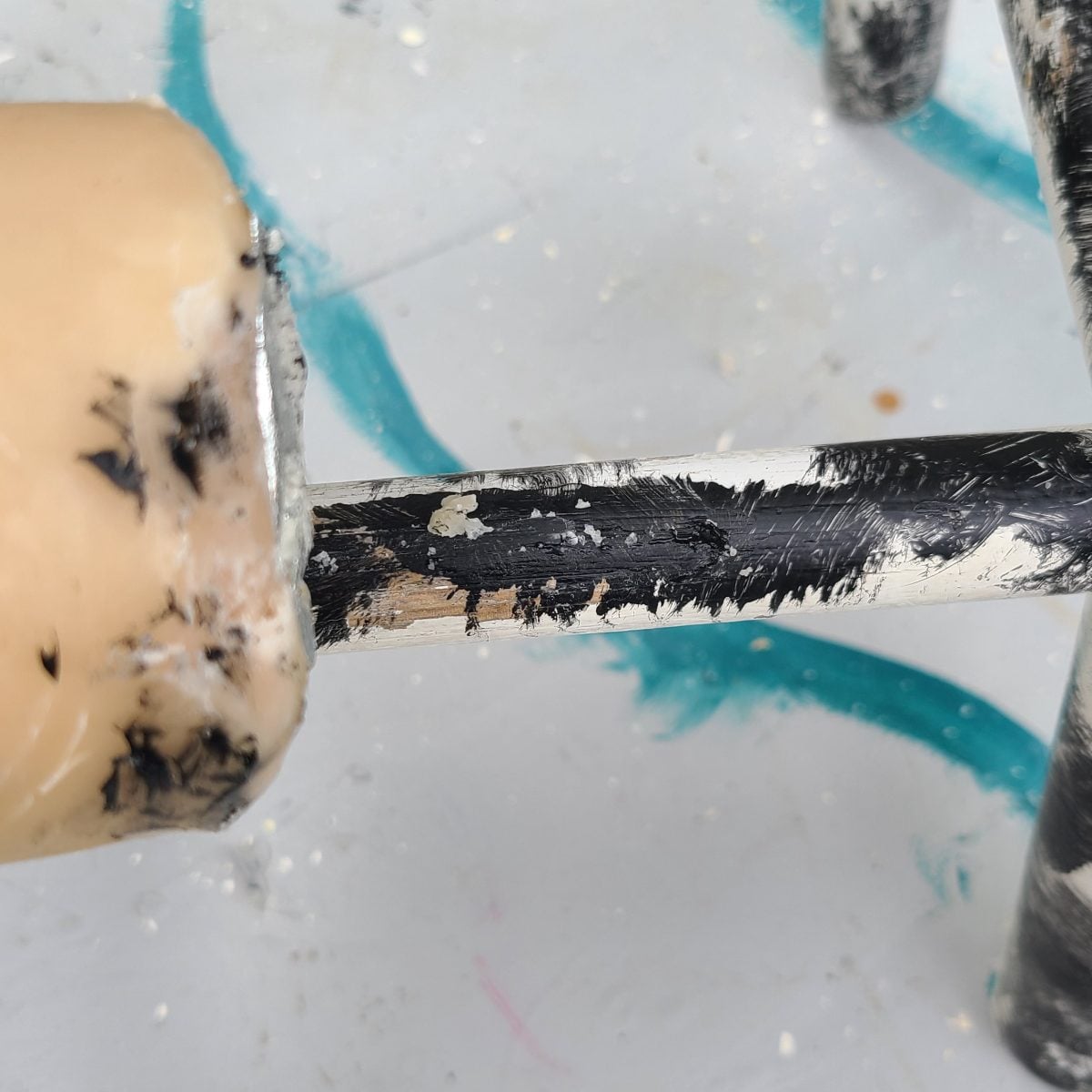 use wax candle for paint resist technique