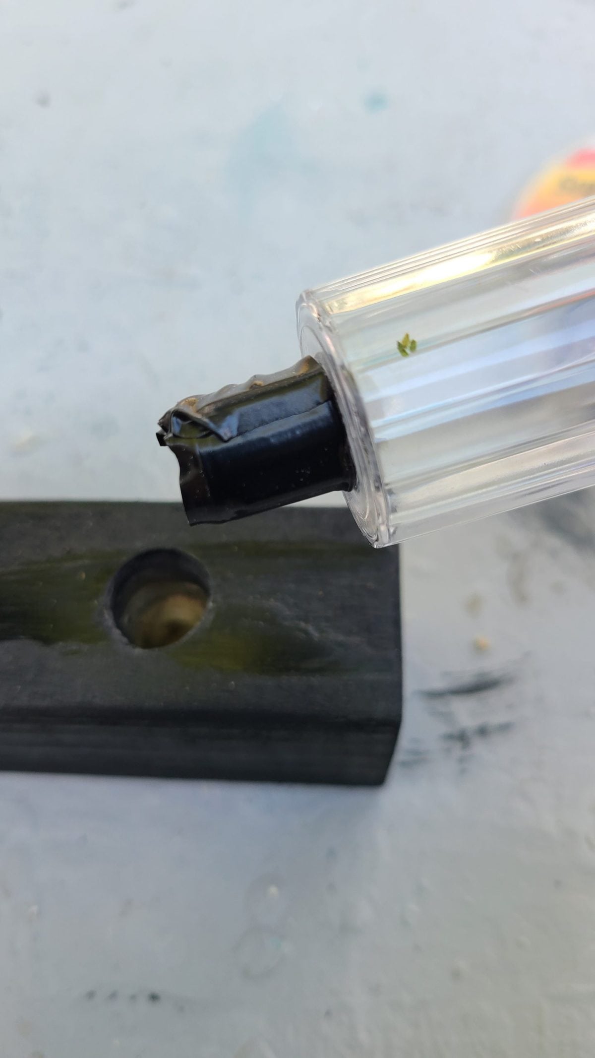 wrap electric tape around stem of solar light for a better fit