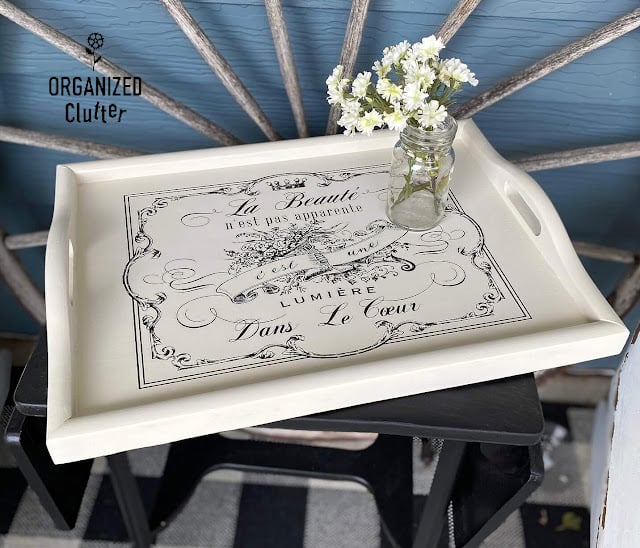upcycled home decor wooden tray