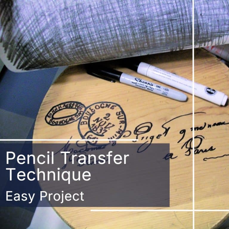 pencil transfer technique-easy project