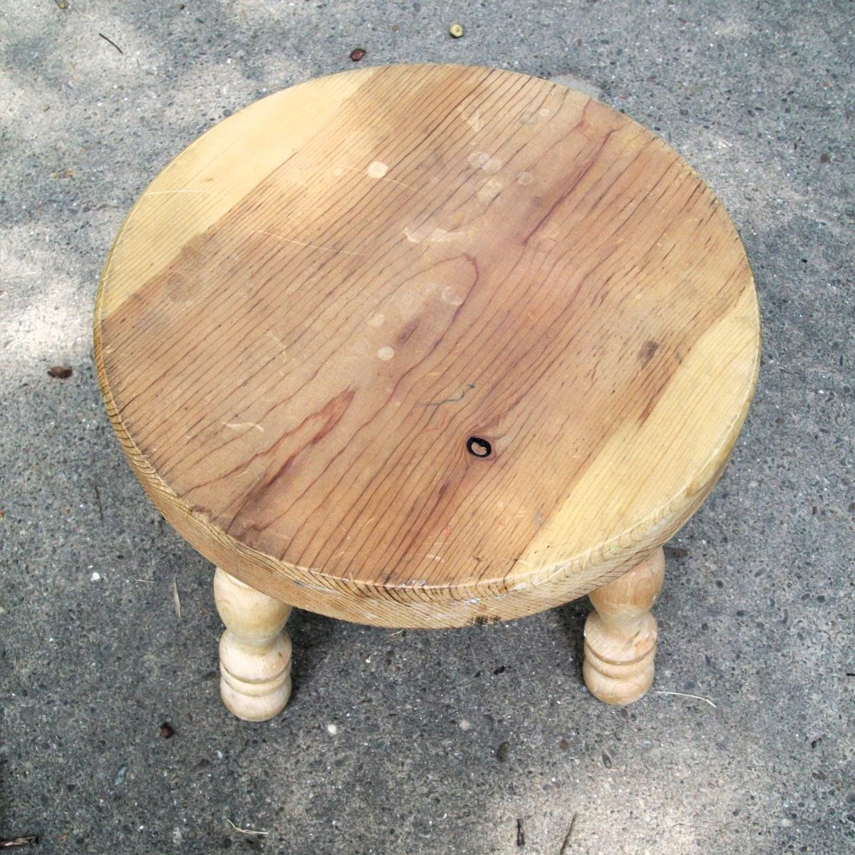 small wooden stool