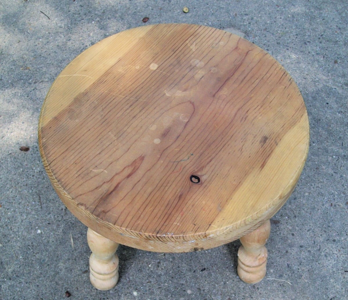 small wooden stool