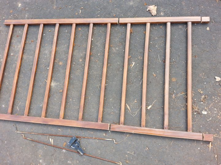 DIY Dog Gate {crib rails} My Repurposed Life®