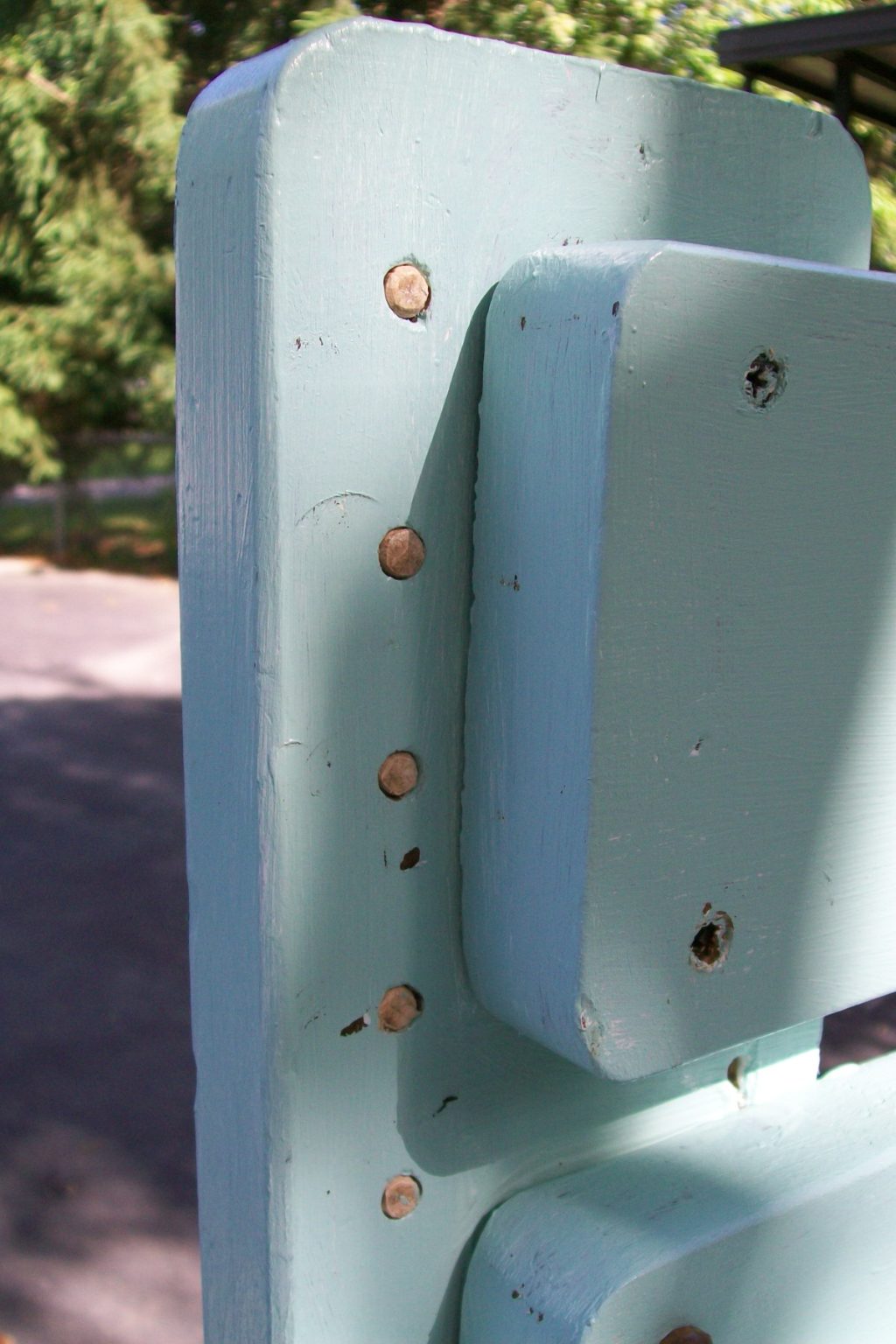 Repurposed Bunk Bed Bench