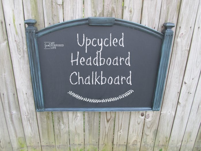 DIY chalkboard headboard