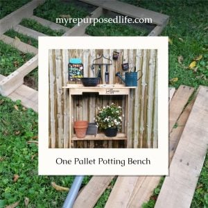 ONE Pallet Project | Easy Potting Table